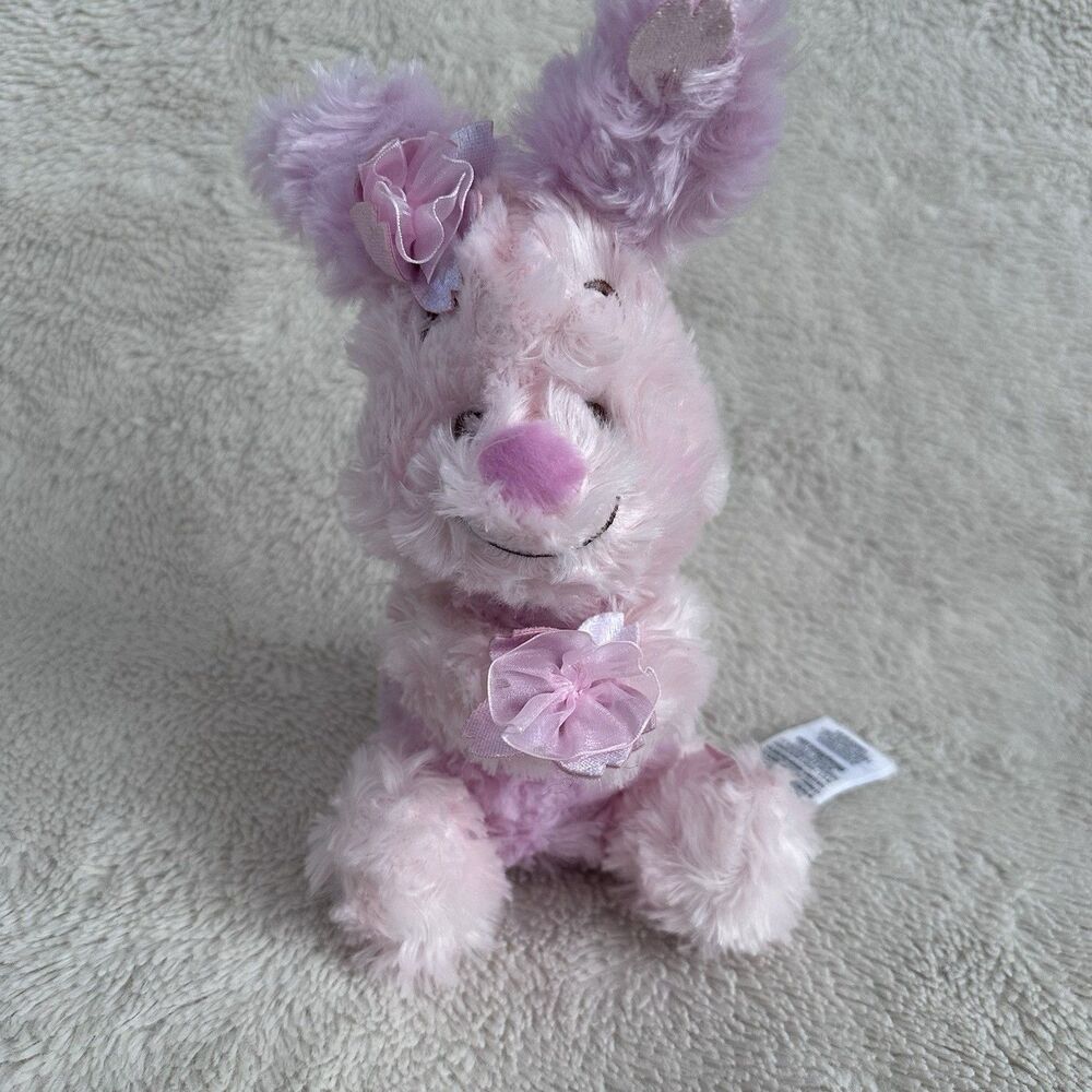 Disney Store Winnie The Pooh Piglet Plush Toy Cherry Blossom Sakura Pink 9”